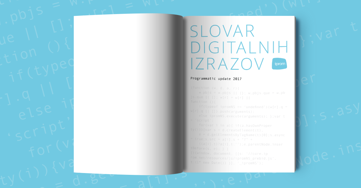 Izšla je nova tiskana različica iPROM-ovega Slovarja digitalnih izrazov - iPROM Novice