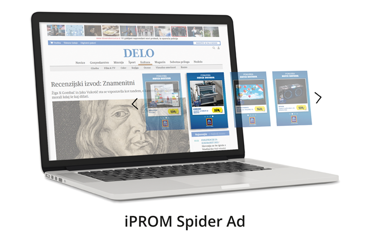 iPROM Retail za personalizirano digitalno oglaševanje v trgovinski panogi - iPROM Spider Ad