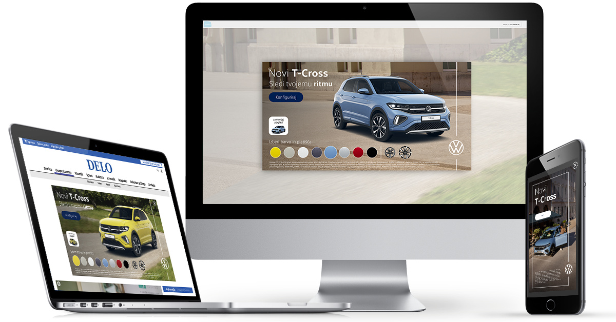 Volkswagen activated more than 7,500 potential customers and increased traffic to the showcase page for the new T-Cross by 300% using a first-party targeting strategy and the iPROM Configurator ad concept for vehicle exploration - iPROM - Case study